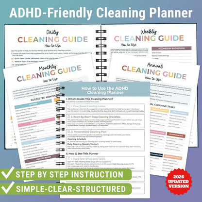 TidyBrains™ ADHD Cleaning Planner